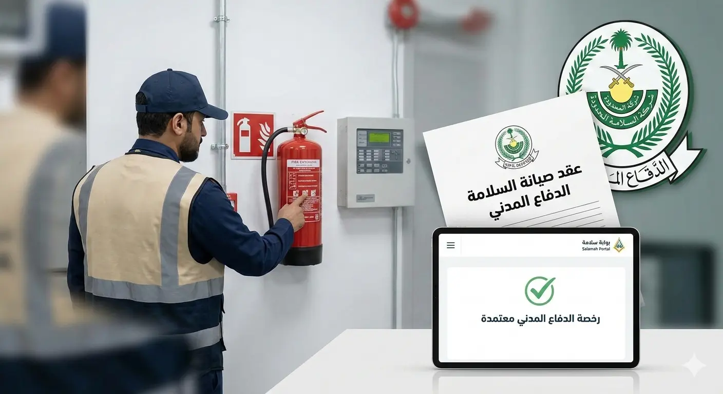 عقد صيانة السلامة الدفاع المدني